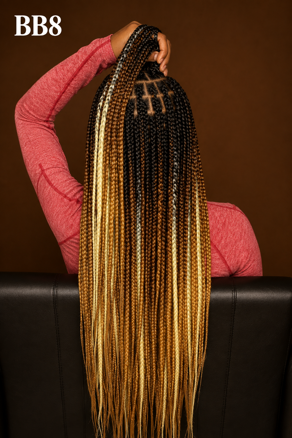 Long ombre knotless box braids