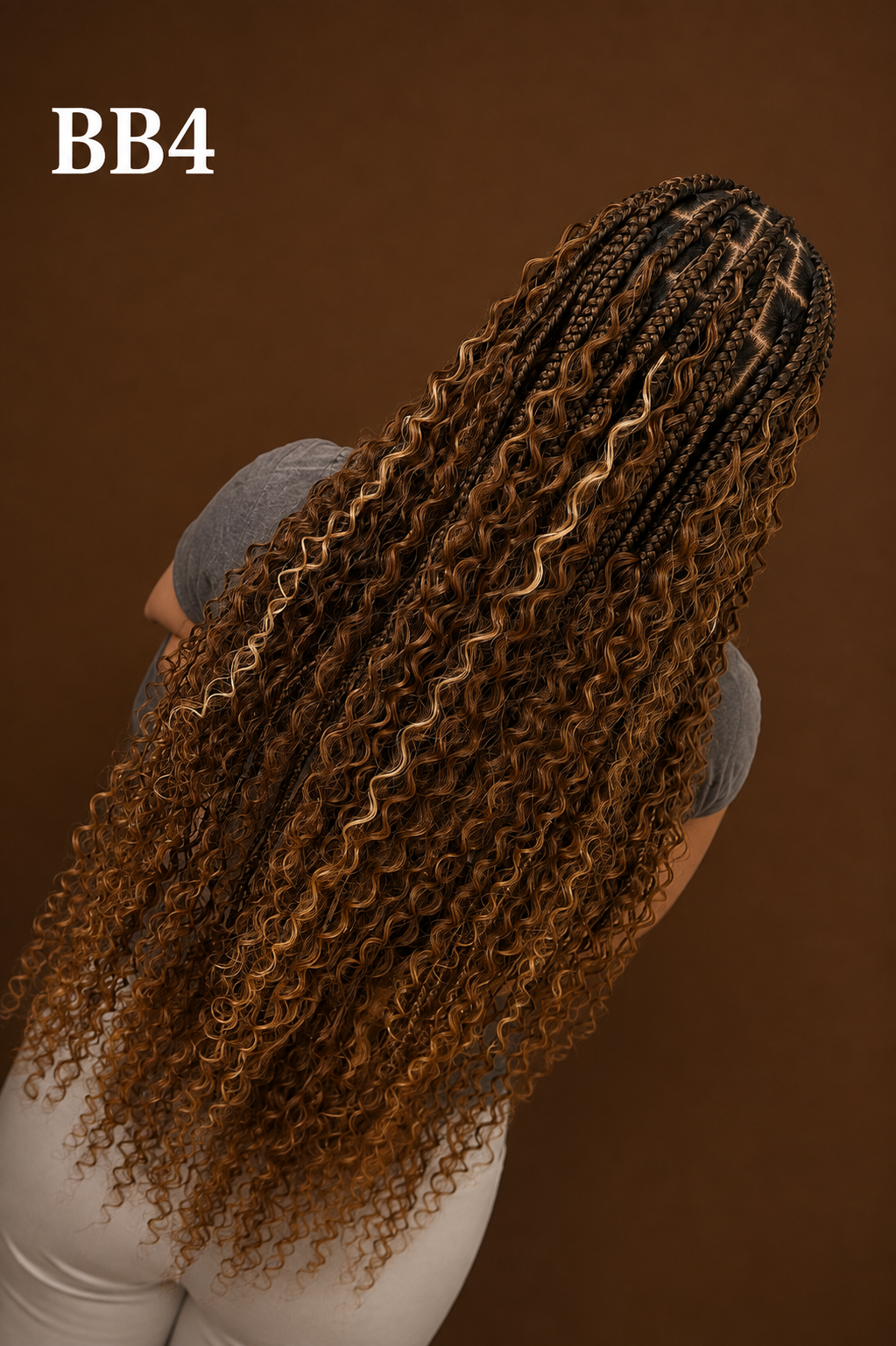 BB4 — honey blonde boho box braids